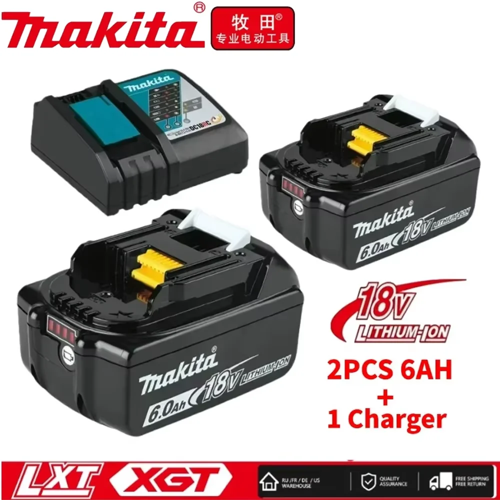 

18V Makita battery BL1860 BL1850B BL1850 BL1840 BL1830 Screwdriver Battery 18v Replacement Power Tool Battery & Charger