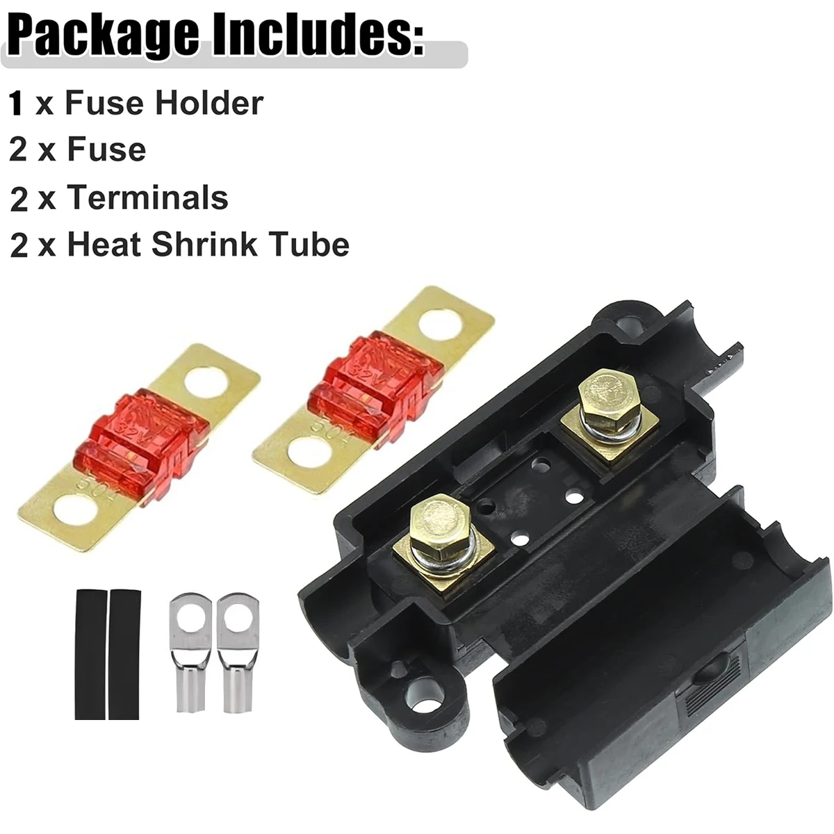 1 Set Sicherungshalter 30-200 Ampere Midi-Sicherung für Gabelsicherungen DC 12V 24V Auto-Klimaanlagen-Sicherungskasten Auto-Zubehör