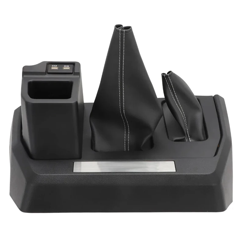 USB Charger Centre Console Box Organizer Shift Gear Leather Boot For Toyota Land Cruiser LC70 LC76 LC79 FJ70 FJ76 FJ79