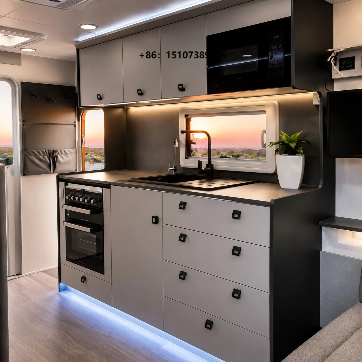 Customizable Space Saving RV Interior Cabinet Storage Lightweight Aluminum Body Parts for Camper Van Motorhome Caravan