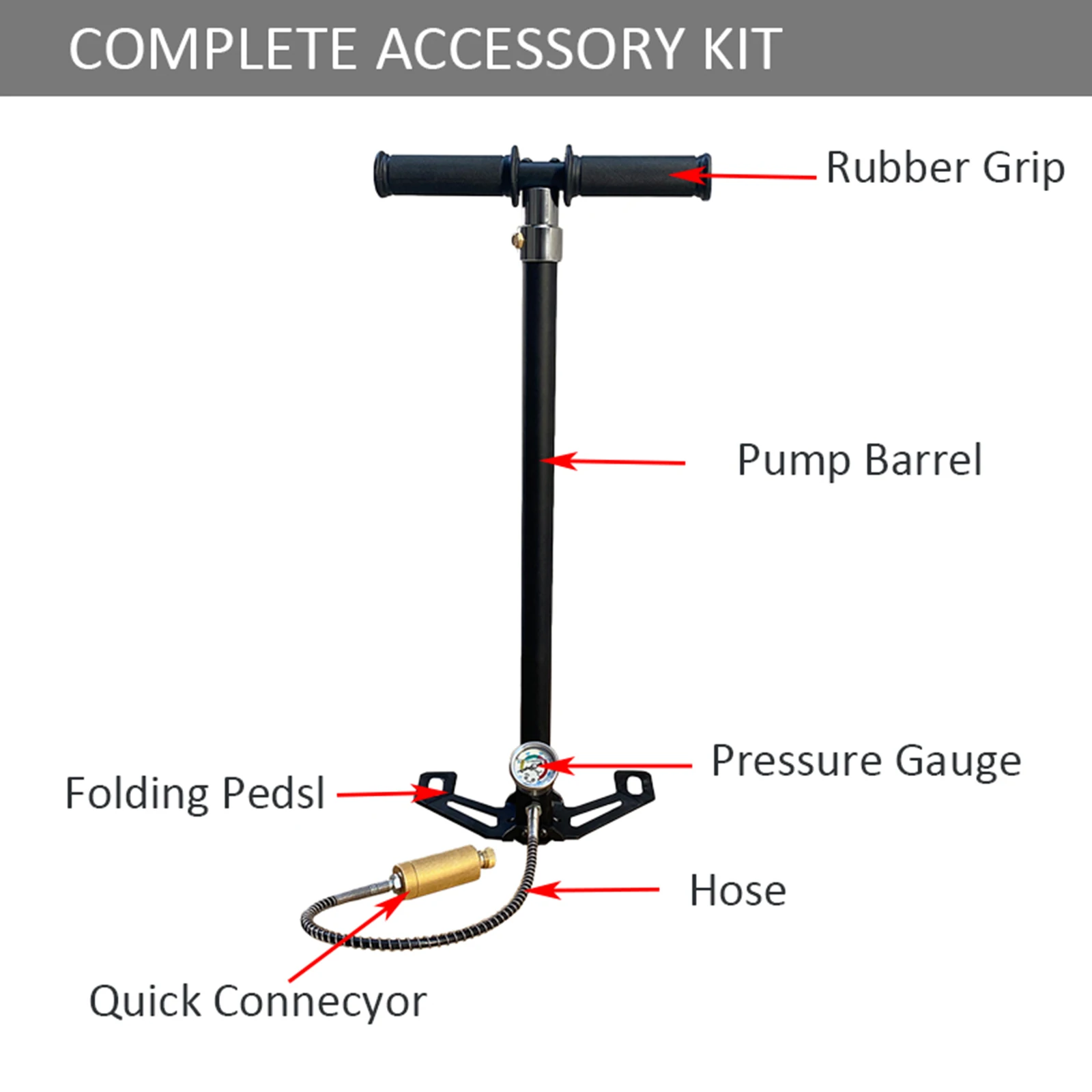 NUOGE-bomba de mano de alta presión, compresor de aire de 4500PSI, 30mpa, 4500PSI, 4 etapas, operado por 300 bares, tanque HPA, caza, coche, bicicleta, Rifle de aire