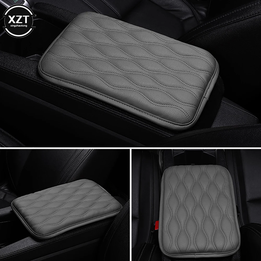 Car Armrest Pad Soft PU Leather Anti Scratch Universal Waterproof Box Cover Cushion Resistant Center Console Non Slip Arm Rest