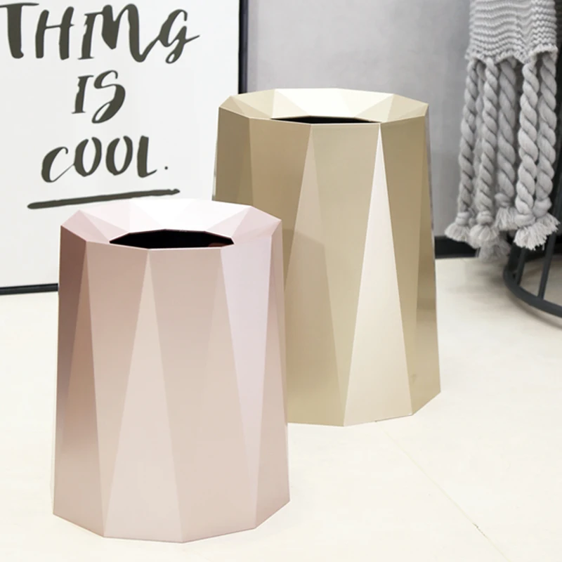 

Nordic Garbage Home Living Room Luxury Internet Celebrity Garbage Bedroom Uncovered Paper Basket Bathroom Garbage Large Size