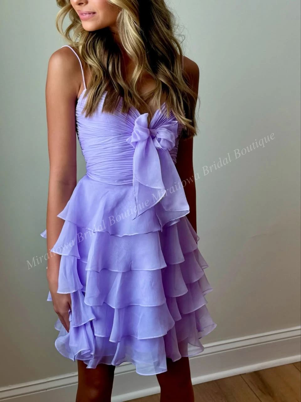 Robe de soirée cocktail paon Empire à volants en mousseline de soie corail courte douce 16 semi-formelle Hoco robe de remise des diplômes concours entretien danse