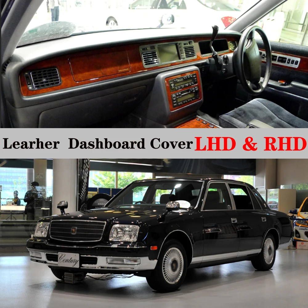 Dashboard Dash Mat Cover PU Leather Pad Sunshade Anti-UV Carpet Car Accessories For Toyota Century G5 GZG50 V12 1997 1998 - 2005