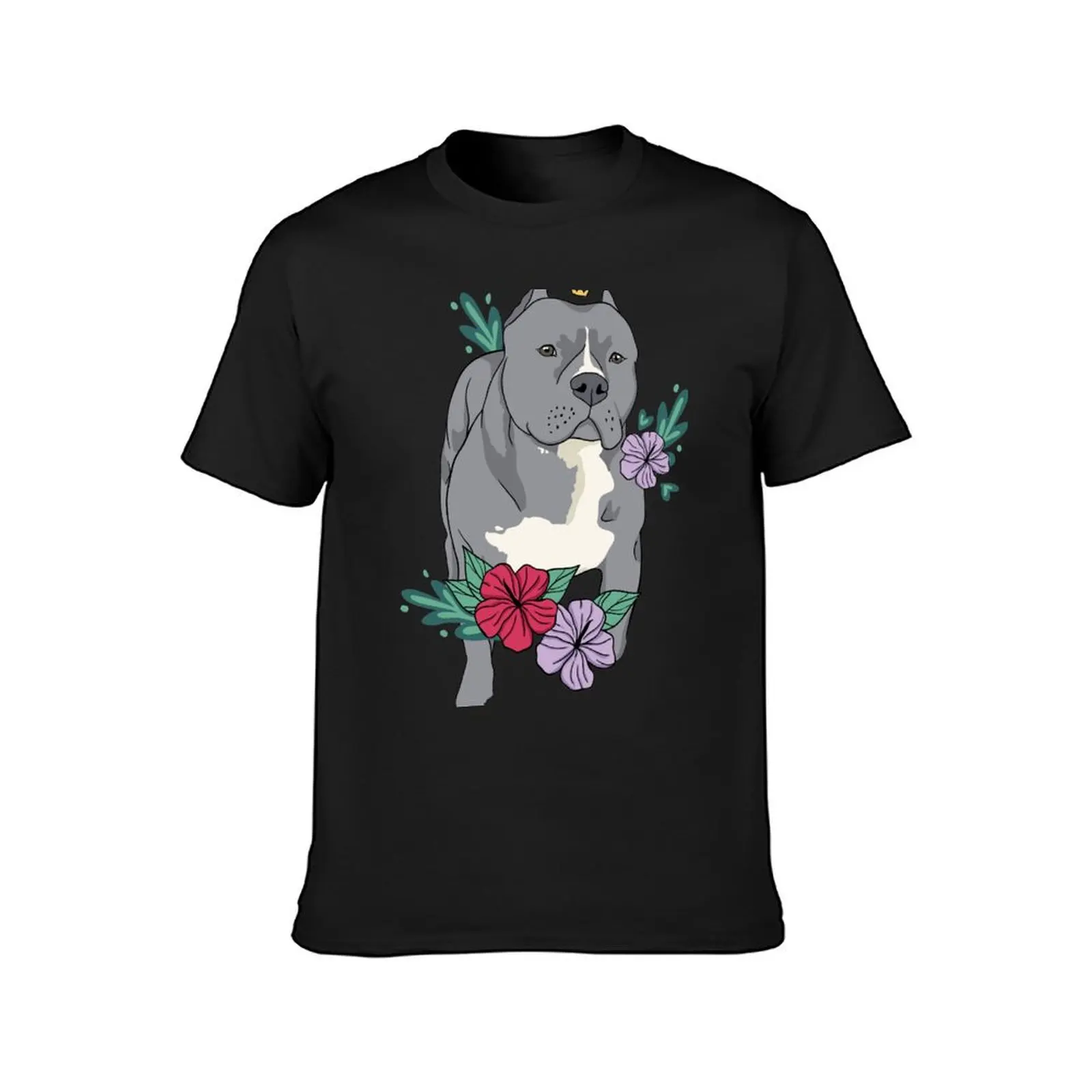 Floral American Bully T-Shirt vintage oversized Men's t-shirt