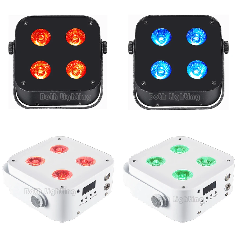 HOT SELL Both IR4 Mini LED 4*12W Wireless Uplights Par Battery Wireless DMX For Lights Wedding DJs Disco Party Event