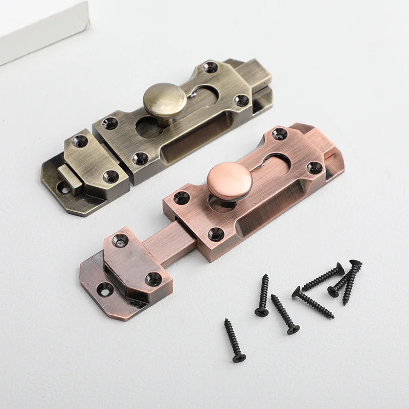 3/4/5 Inch Solid Zinc Alloy Security Dead Bolt,Antique Door Slide Latch Lock,Heavy Duty Gate Safety Sliding Bolt Latches puerta