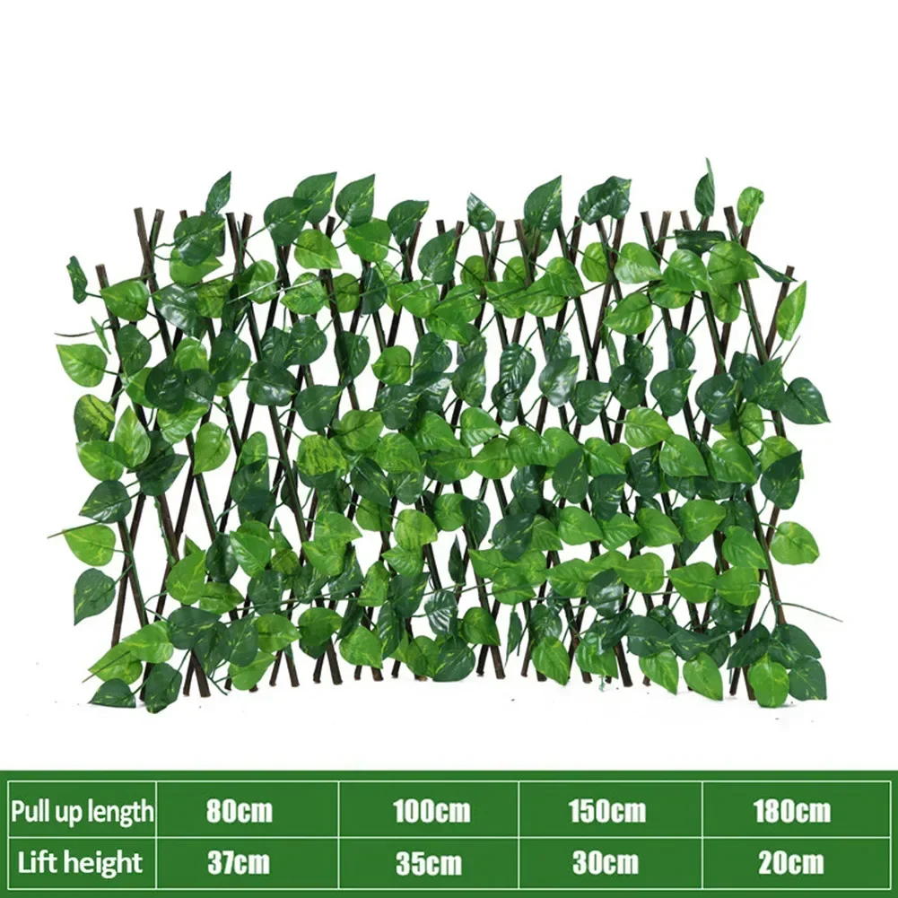 New Garden Screening Expanding Trellis Privacy Screen Hedge Artificial Faux Ivy Leaves Wooden Fence For Garden Buildings Decora