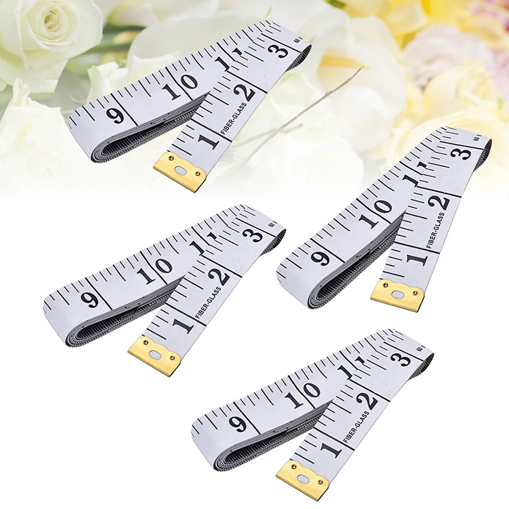 

12Pcs Sewing Tape Measure Tailor Rulers Vinyl Fiberglass Water Stain Resistant Foot Inch Measuring Tape for Body Medical Craft
