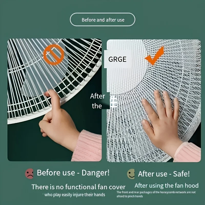 3Pcs Fan Safety Cover Dust Protector - Anti-Pinch Dust Cover - Suitable for Electric Fans - No Electricity Required - Essential for Home Cleaning and Dorms - Suitable for Apartments and Dorms
