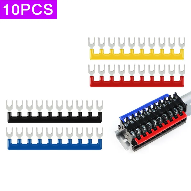 10pcs TBD TBR TBC Terminal Block Connection Strip 10 Position Short Circuit Side Insert 10A 20A 30A TBC-10 TBC-20 TBC-30 TBR-10