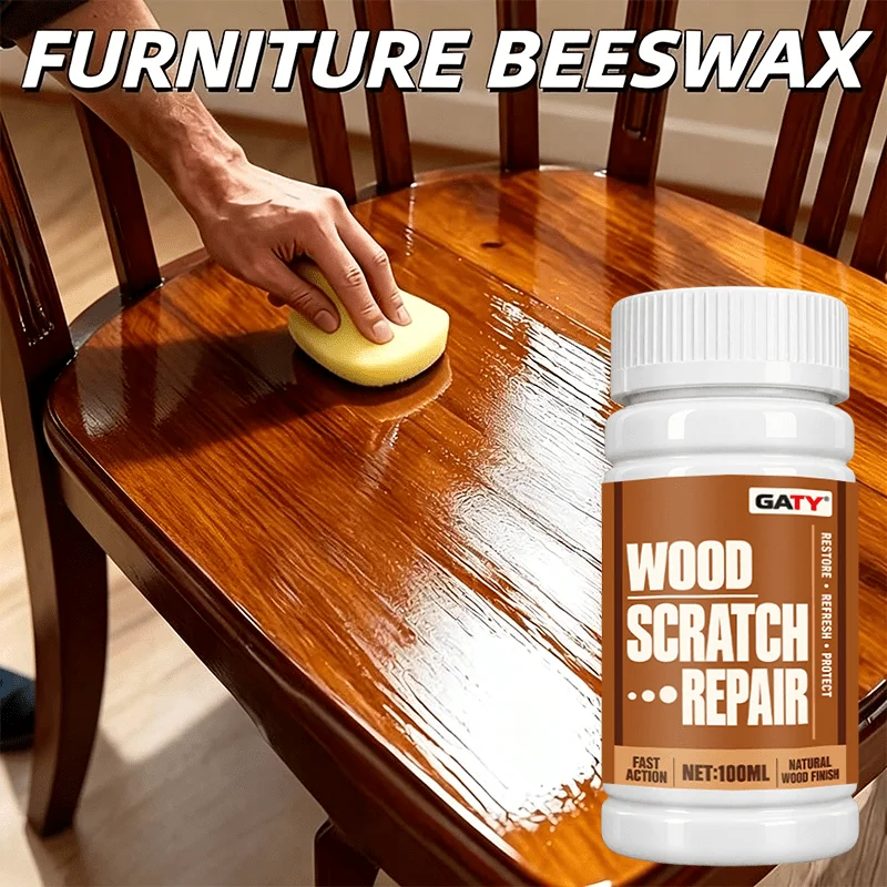 Wood Furniture Repair Wax — Fixes Scratches on Hardwood Floors & Wood Furniture; Restores Shine, Protects from Drying and Aging.