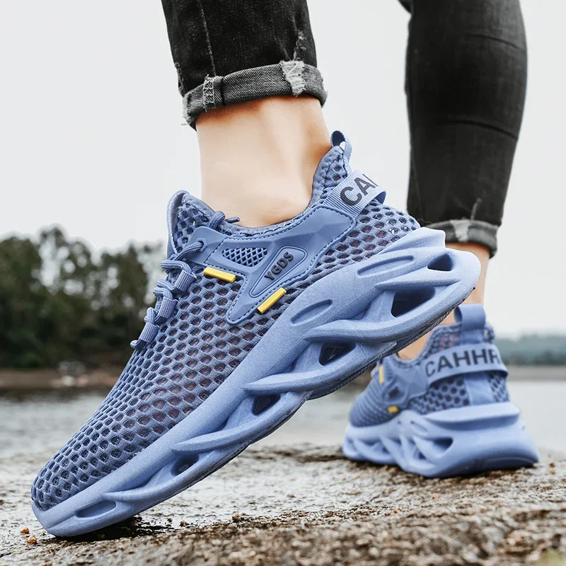 Men's Summer Mesh Sneakers - Breathable for Casual Outdoor Running Tennis Hiking & Luxury Platform Loafers Style image 6