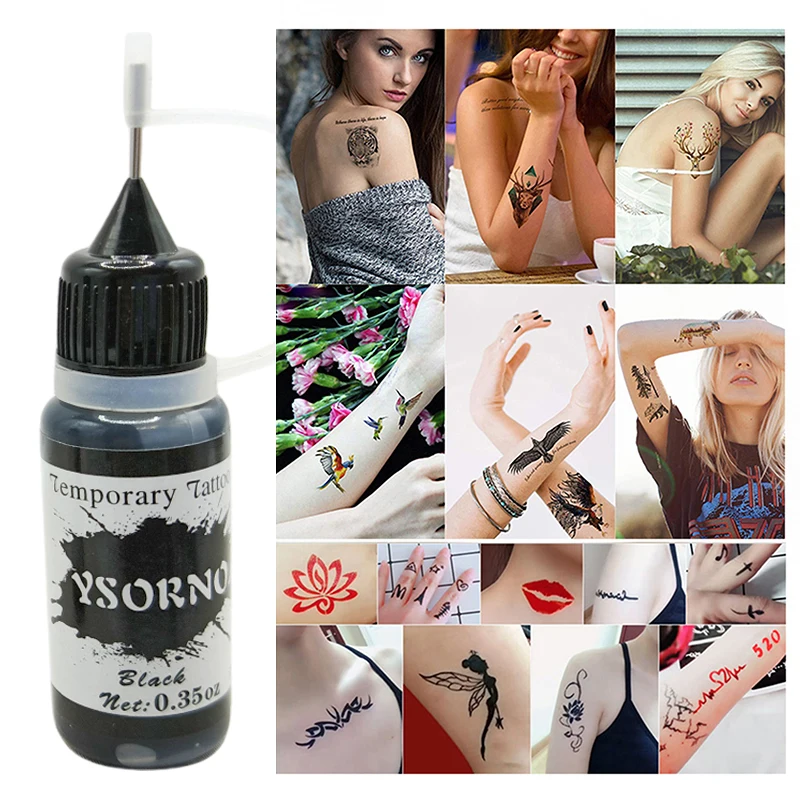 متعدد الألوان الوشم الحبر هيئة الفن الصباغ المهنية الجمال الدهانات ماكياج الوشم لوازم شبه دائمة السائل الوشم لصق