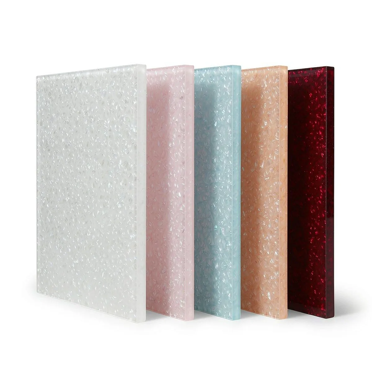 Pearlescent Shell Flake Acrylic Sheets 3.0mm PMMA Mineral Texture Plastic Panel Boards 9 Colors for Jewelry Display Crafts Decor