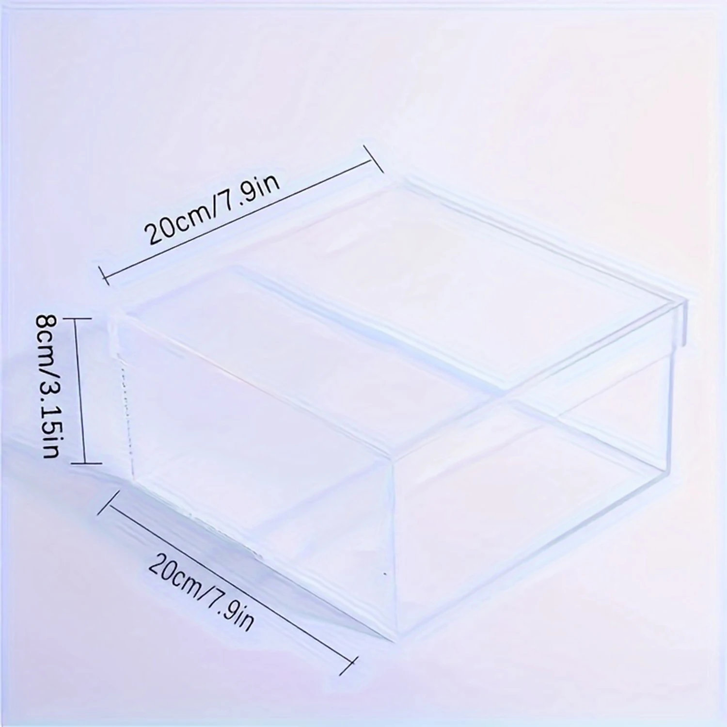 Clear Acrylic Box with Lid, Clear Acrylic Plastic Square Cube containers Storage Box Candy Pill and Tiny Jewelry