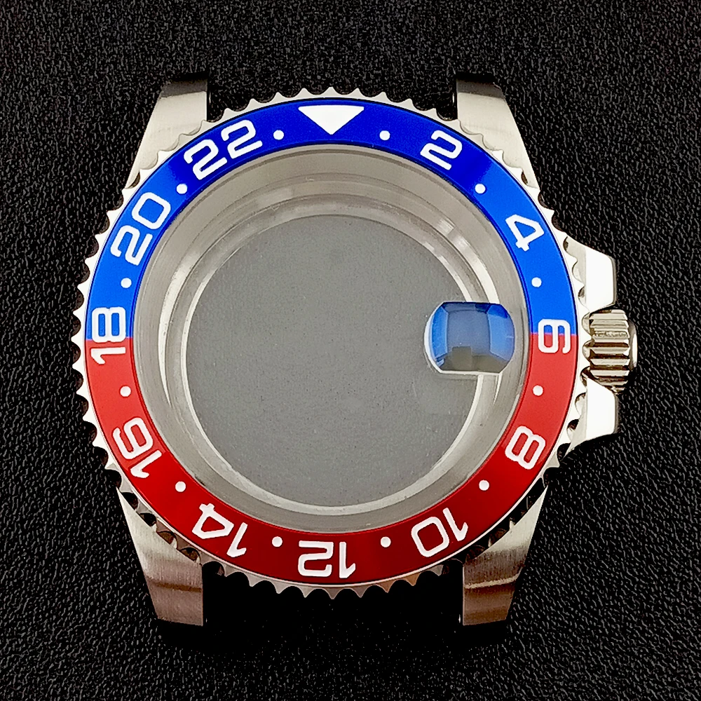 NH35 حافظة ساعة أوتوماتيكية للرجال 40 مللي متر حافظة من الفولاذ المقاوم للصدأ زجاج الياقوت مناسبة لملحقات ساعة الحركة NH34/NH35