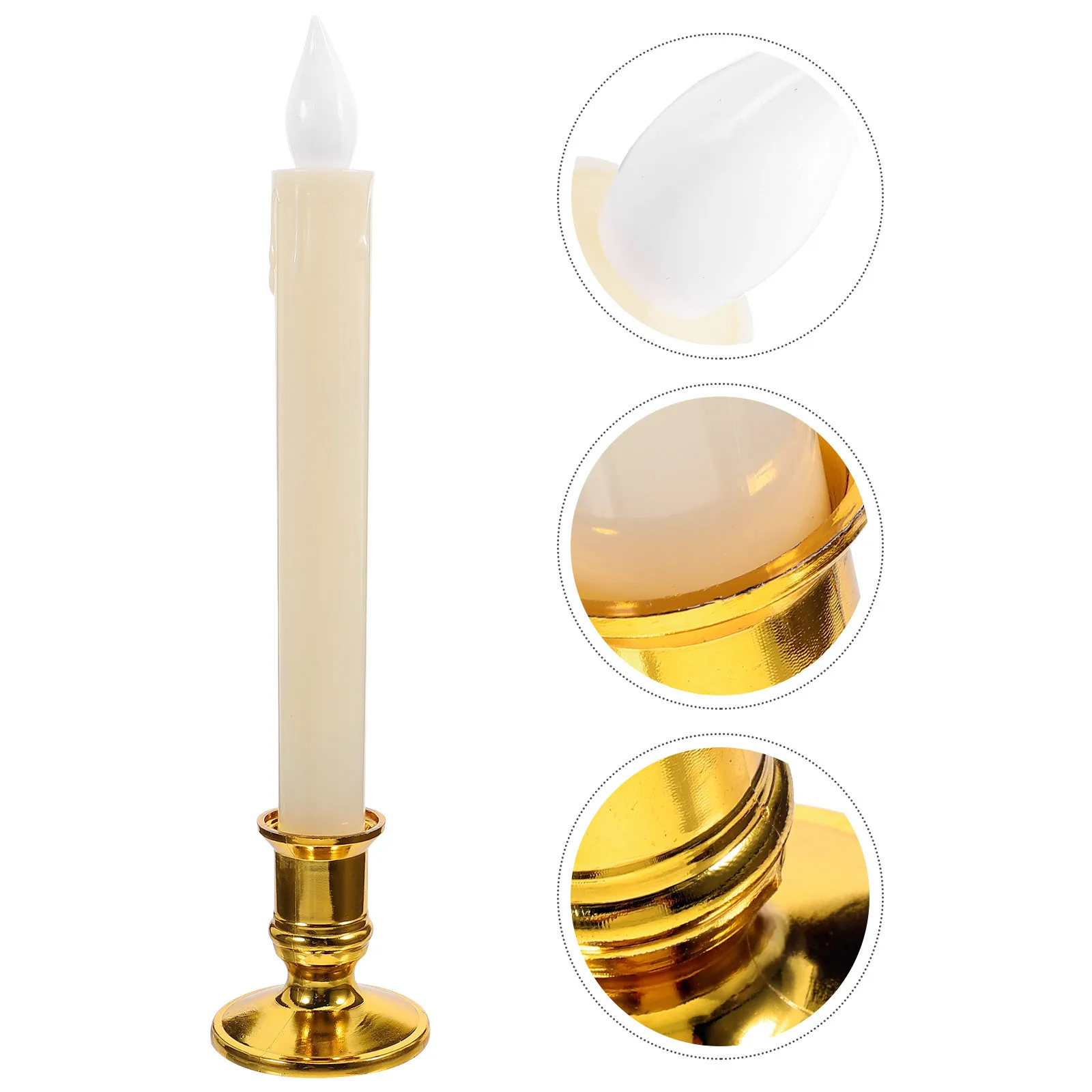 

4Pcs Decorative LED Lights Realistic Flameless Candles Powered Lights for Cozy Ambiance Table Centerpiece