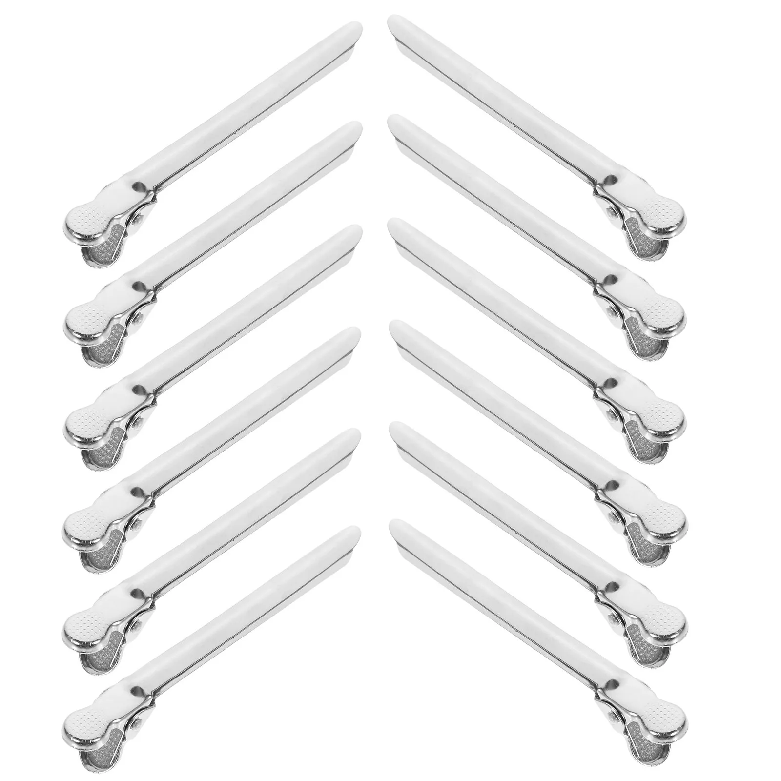 

12Pcs Sectioning Hair Clips Metal Barber Clips for Hair Cutting Styling Salon Use Antislip Hairdressing Clip Tool