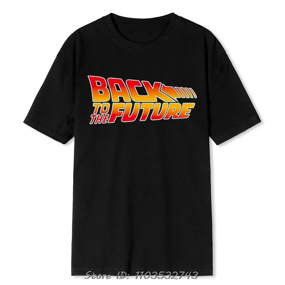 Back To The Future Fashion Oversized T-shirt Casual Men's Clothing Fitness T Shirt Movie Hip Hop Streetwear Tops Cotton Tshirt