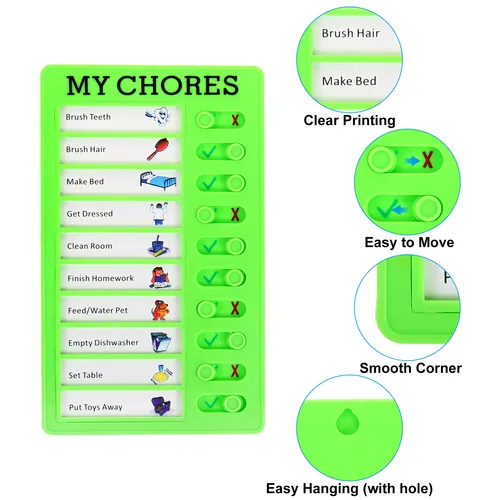 24 가지 스타일 체크리스트 보드 세트, 플라스틱 집안일 차트, 할 일 목록, 일상 업무 일정, 메모 플래너, 가정 여행용 카드스톡 펜 