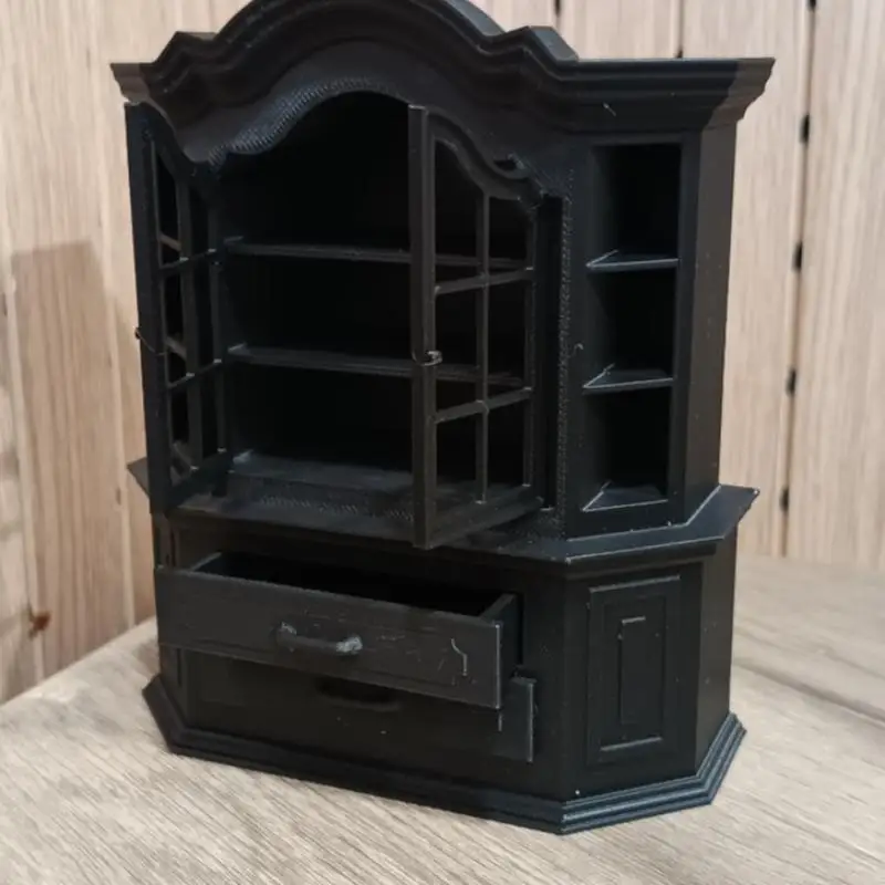1Pcs DIY Dollhouses Tiny House Furniture Bookcase Miniature Plastic Cabinet For Dollhouses Bedroom Living Room Decor view 5