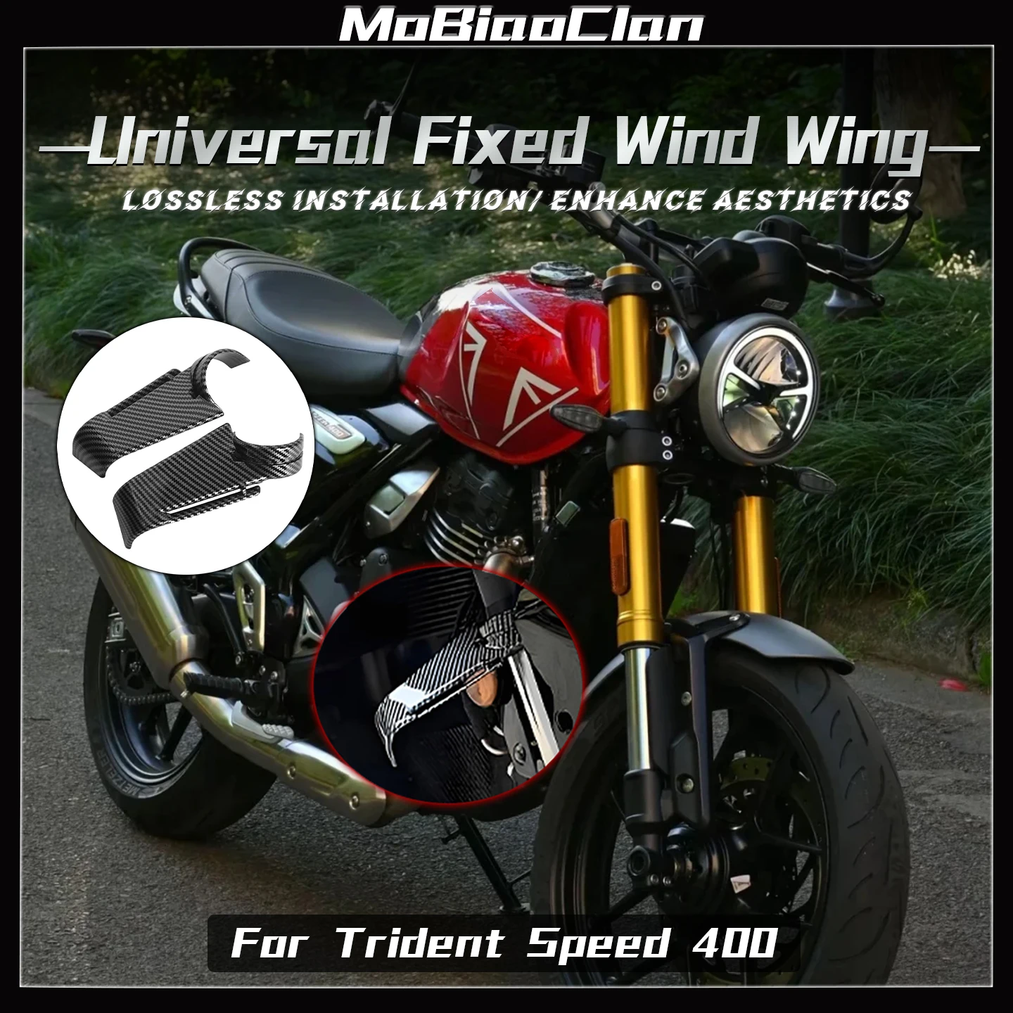 

For Triumph Speed400 SPEED 400 hock-absorbing fixed wing side wing guide plate motorcycle parts universal fixed wing