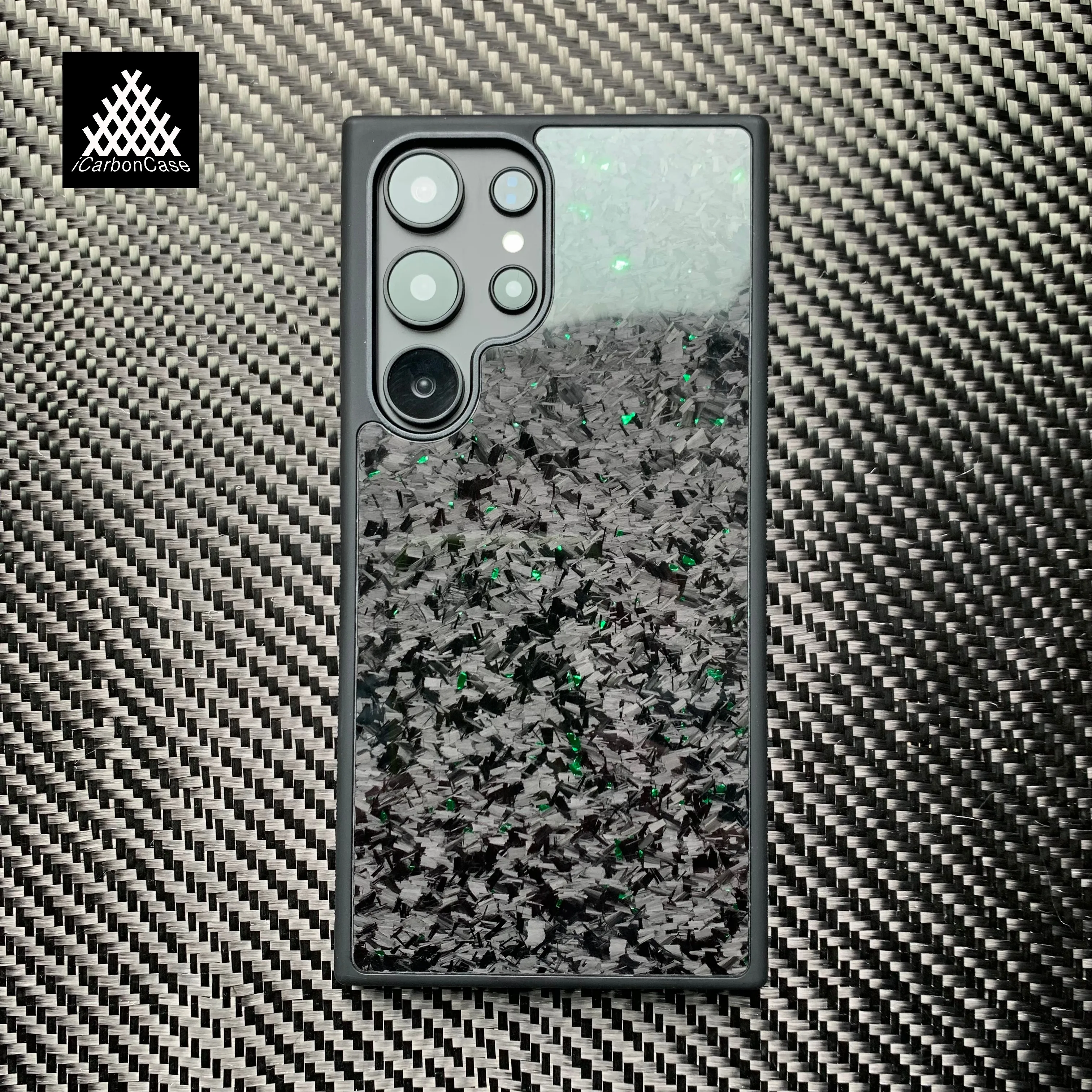 

Real Glossy Green Forged Carbon Fiber Case for Samsung Galaxy S25 S24 S23 S22 S21 Ultra A13 A14 A15 A16 A54 A55 A23 A73 A24 A25