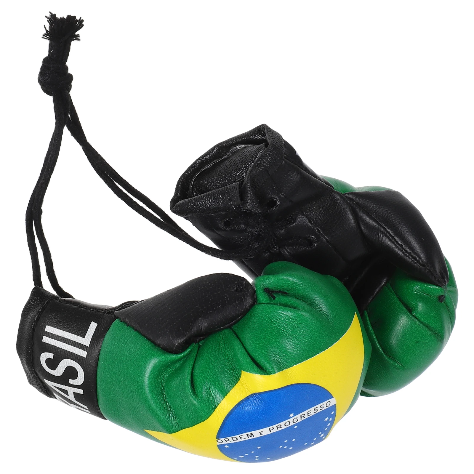 

Brazilian Flag Mini Miniature Boxing Gloves Decorations Boxing Gloves Pendant Car Decorations Holiday Party Favor Hanging