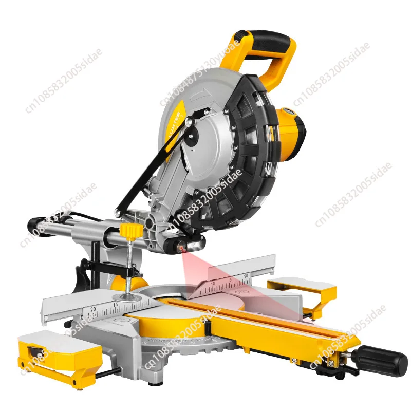 เครื่องเลื่อยตัดองศาแท่งดึงขนาด10นิ้วเครื่องอลูมิเนียมสำหรับเลื่อยรางยาวตำแหน่งที่ใช้เลเซอร์ช่วยตัดได้อย่างแม่นยำ