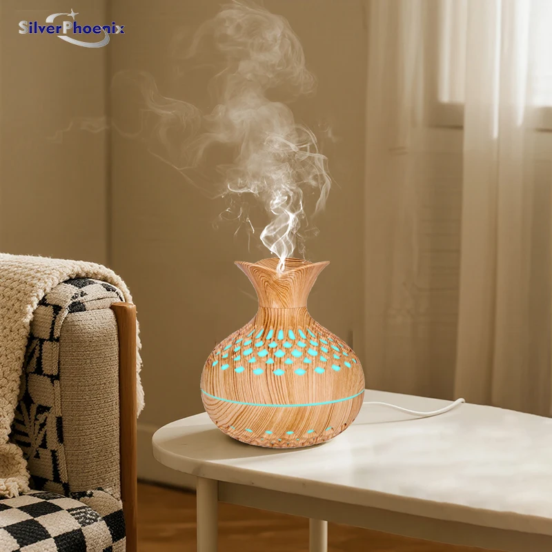 

Деревянное зерно, мини-USB-ваза, увлажнитель воздуха, электрический ультразвуковой диффузор эфирного масла с ароматом воды, очиститель воздуха для дома и комнаты