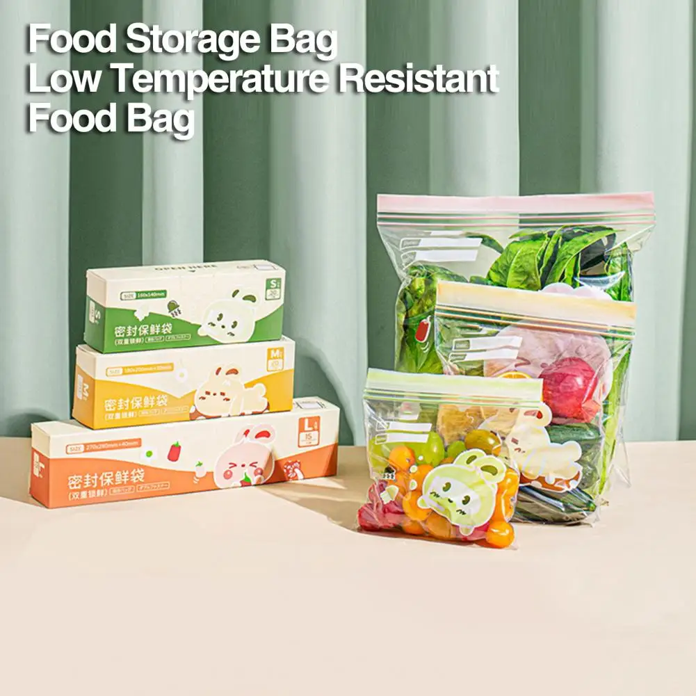 

Dishwasher Safe Food Bag Ldpe Food Bag Reusable Food Grade Zipper Bags for Leakproof Storage Thickened Dishwasher for Fruits