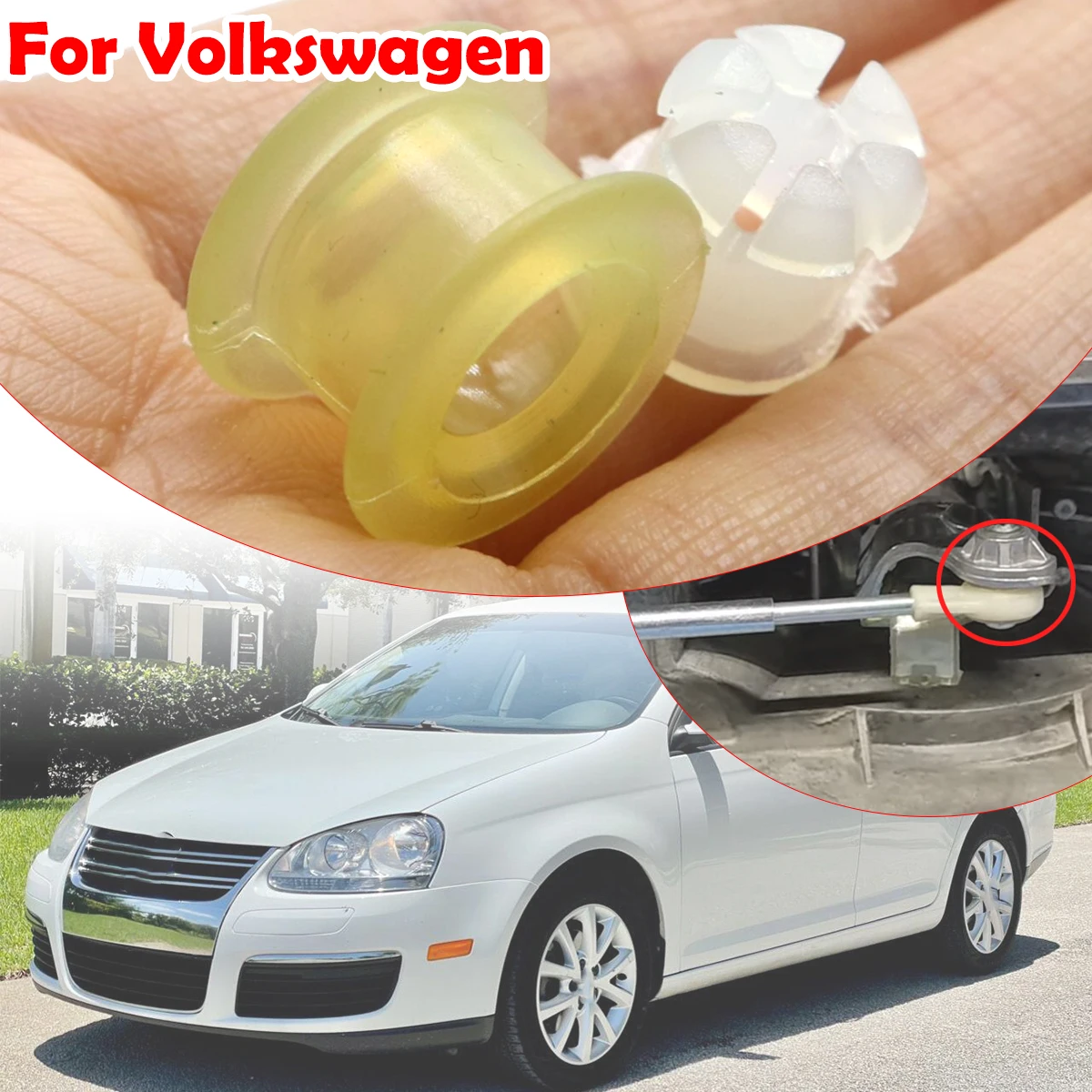 

Gearbox Shifter Cable End Saver Bushing Set For VW Beetle Jetta GTI Eos Golf Rabbit Passat Selector Lever Trambulator Repair Kit