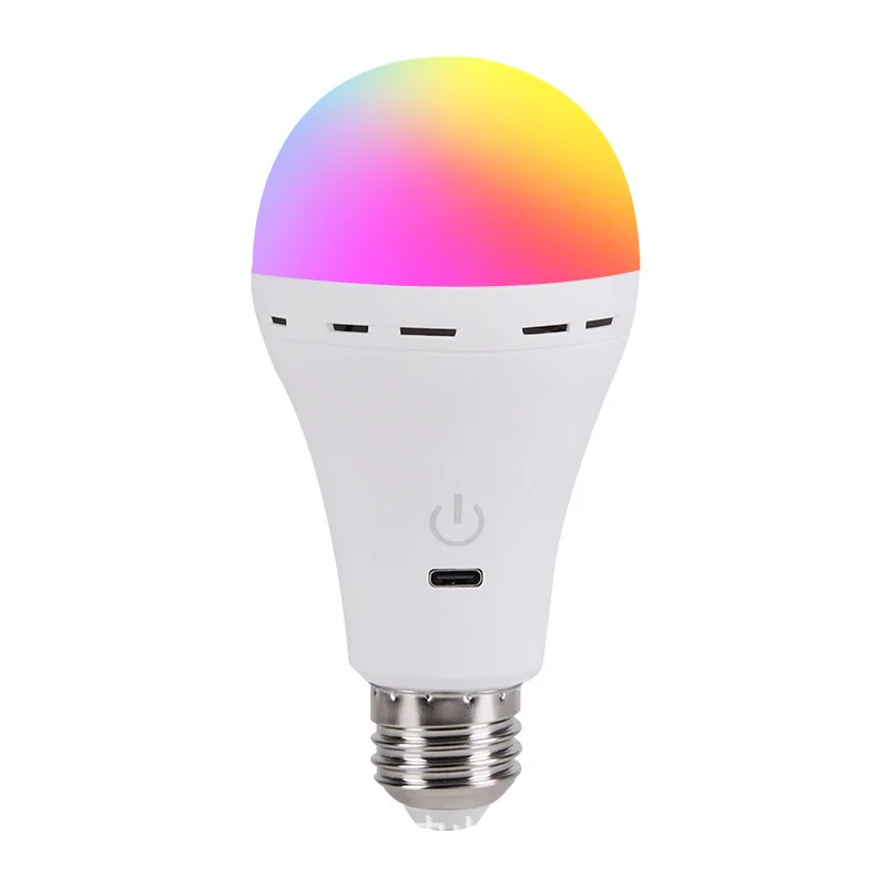 Outdoor Camping Hanging Hook Wireless RGB Color Charging Remote-Controlled Bulb Floor Lamp Wall Lamp Table Lamp Light Source