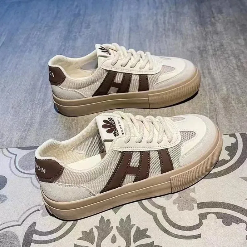 Retro Forrest Gump-schoenen, veelzijdige sport- en vrijetijdsschoenen met enkel net voor dames, nieuwe ademende boardschoenen met dikke zolen