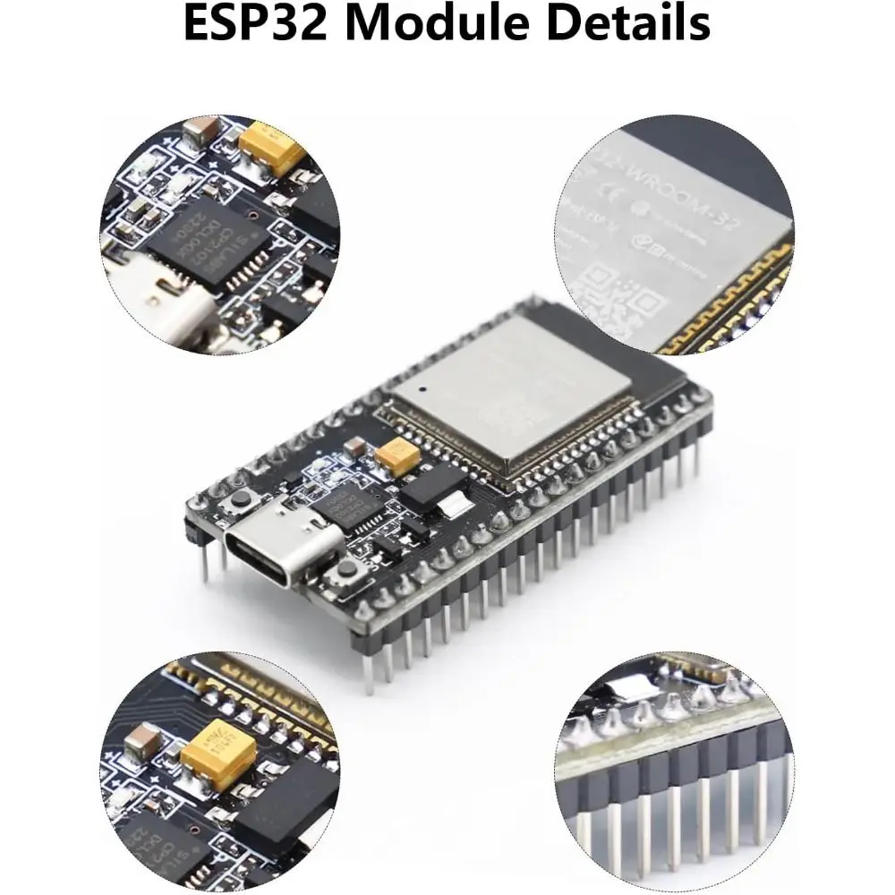 ESP-WROOM-32 ESP32 ESP-32S Development Board 2.4GHz WiFi + Bluetooth Microcontroller Processor Integrated CP2012 Chip