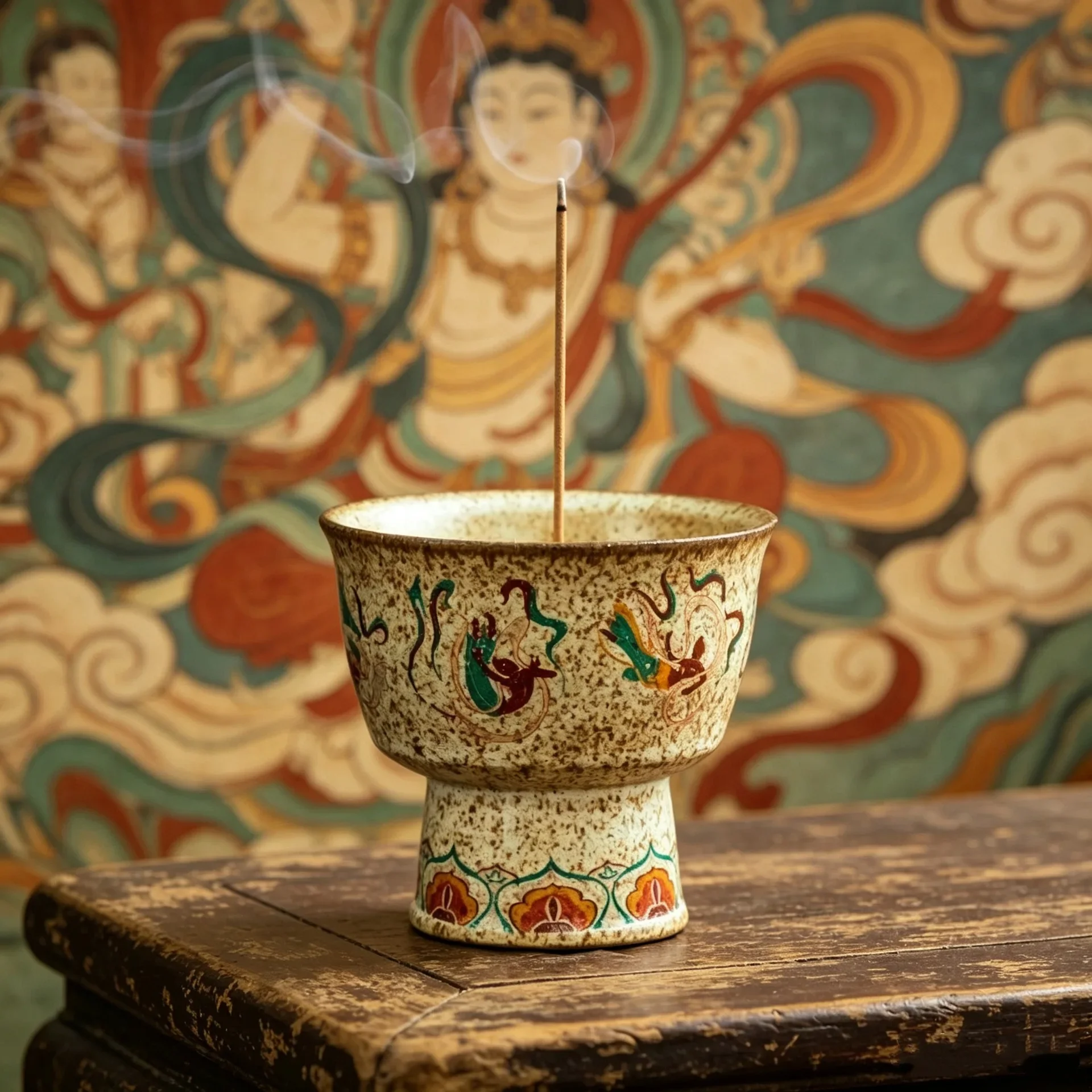 DSA Dunhuang Feitian Lady incense burner merchandise retro indoor ceramic small aromatherapy burner ornament line incense