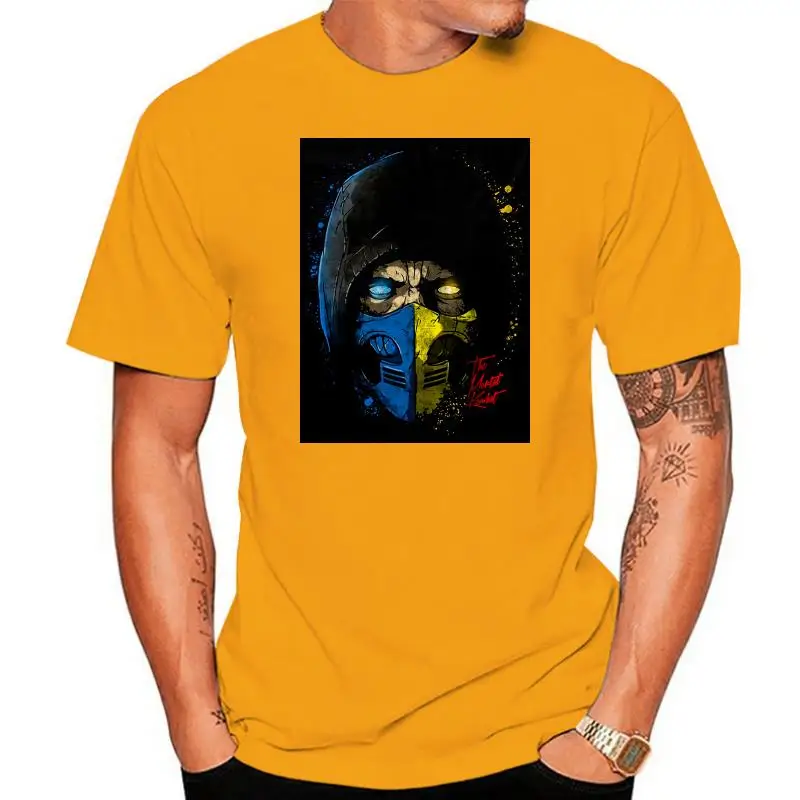 Mortal Kombat T-Shirt Subzero Scorpion Half Face Spoof Gift Adult & Kids Tee Top Full-Figured Tee Shirt