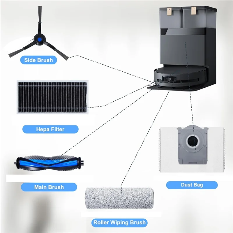 JDZD 15 حزمة مجموعة ملحقات لاستبدال Ecovacs Deebot X8 PRO OMNI/X8 OMNI جهاز آلي لتنظيف الأتربة