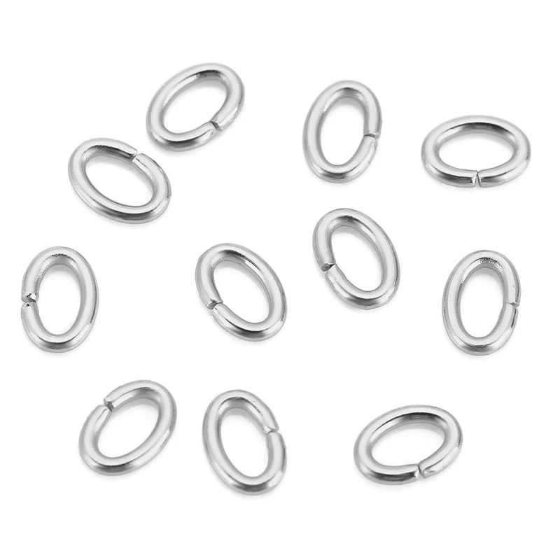 100pcs 4 5 6mm Stainless Steel Strong Oval Jump Rings &Split Rings Connectors for DIY Jewelry Bracelets Necklace Making Supplies image 3