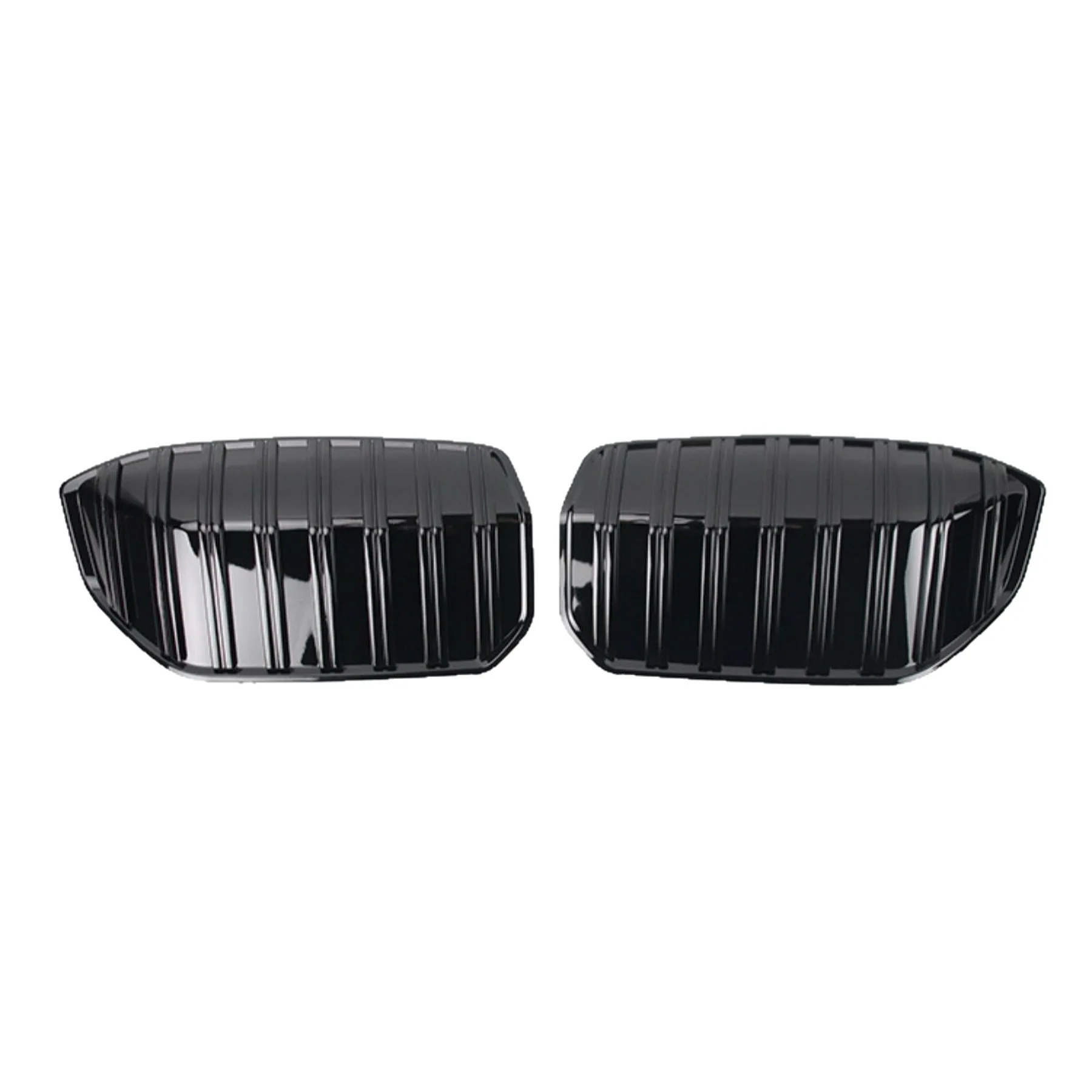 For 22-24 BMW i3 Electric Car Front Grille Two Piece Double Vertical Strip Gloss Black Silver Modified Sticky
