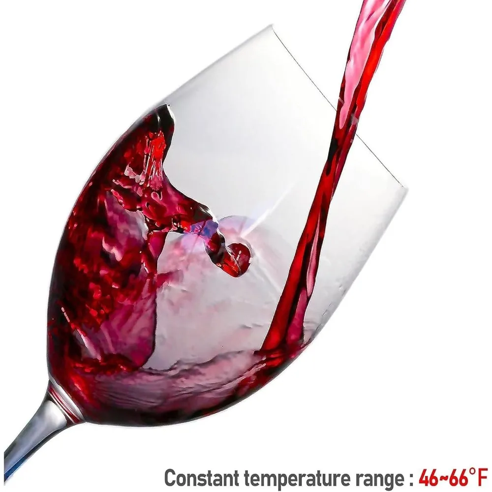 Frigorifero per vino, frigorifero per vino da 12 bottiglie di aggiornamento piccolo, controllo della temperatura del frigorifero per vino da banco, 46-66 ° F Doppio Chip, Mi