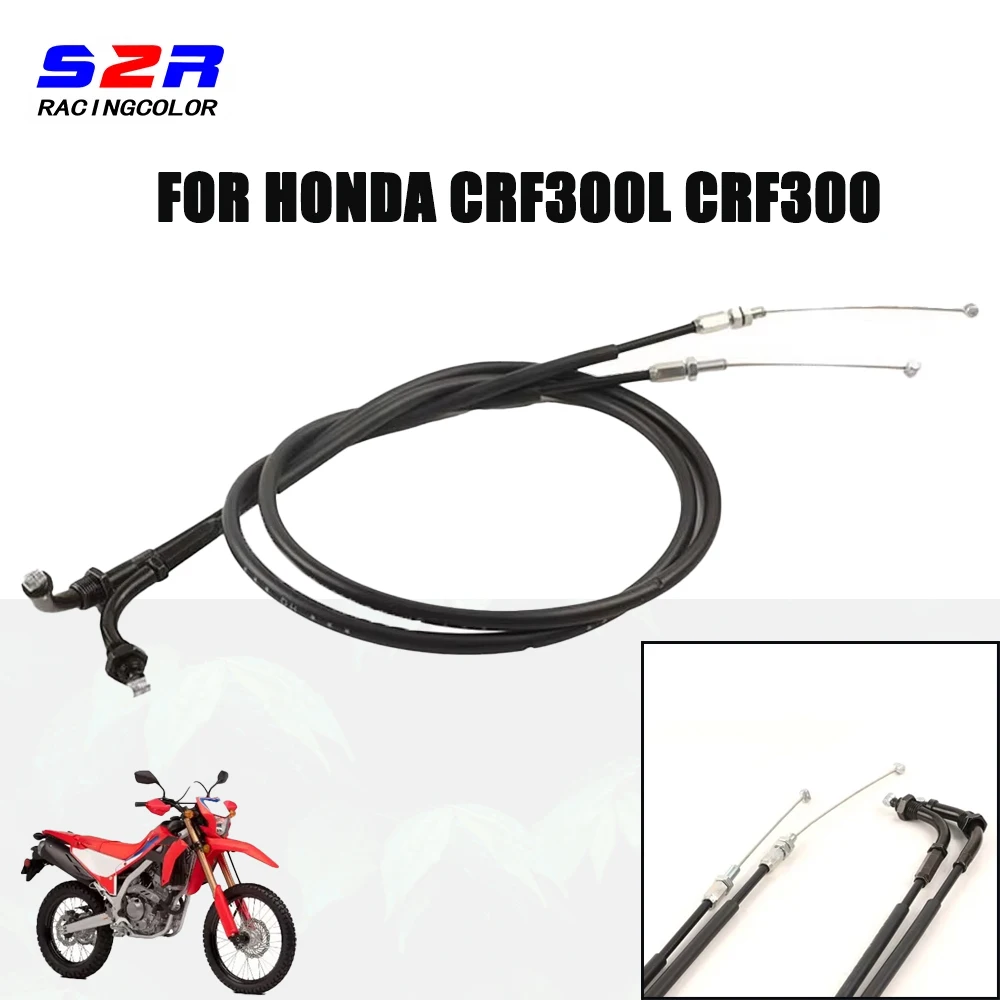 Motorcycle Parts Two Throttle Cable Accelerator Control Oil Line Steel Wire For Honda CRF300L CRF300 Rally CRF 300L CRF 300 L