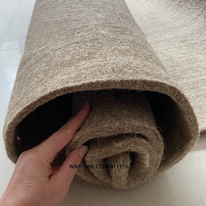 2025- Thick Needled Sheep Wool Industrial Hard Felt Natural Brown Color