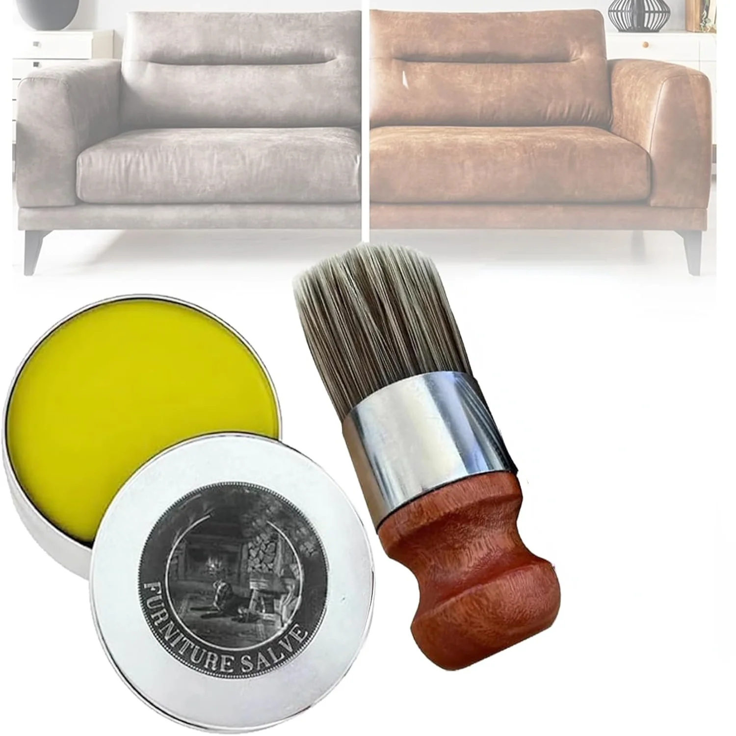 

Evergloss Repair Salve Owl Salve， Salve Leather Salve with 1 Boar Bristle Brush，Protect Your Leather Pieces and Wood