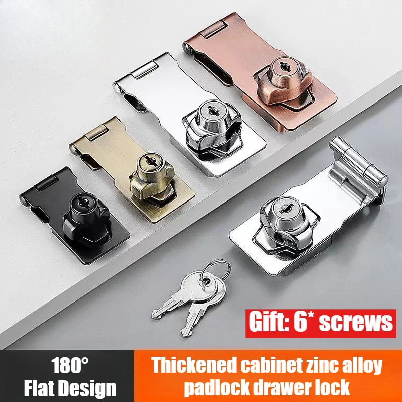 Serrure de porte domestique à cylindre européen, avec vis offertes, en alliage de zinc, pour armoire, cadenas à clé, serrure de tiroir