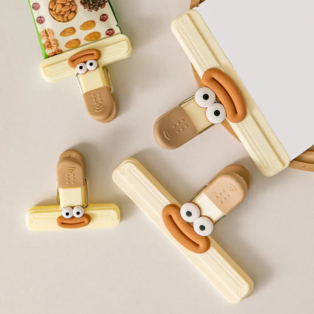 Food Bag Sealing Clips Chip Clips For Fridge Cute Sausage-shaped Lips Snack Bread Bags Packages Clips Photos Decor For Kitchen