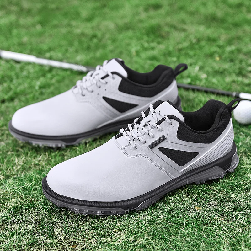 LiXingMing Golf Shoes Men X6 White Light Water proof Anti-slip studs Golf Sport Shoes Outdoor Training Golf Coach Sneakers40-47# view 2