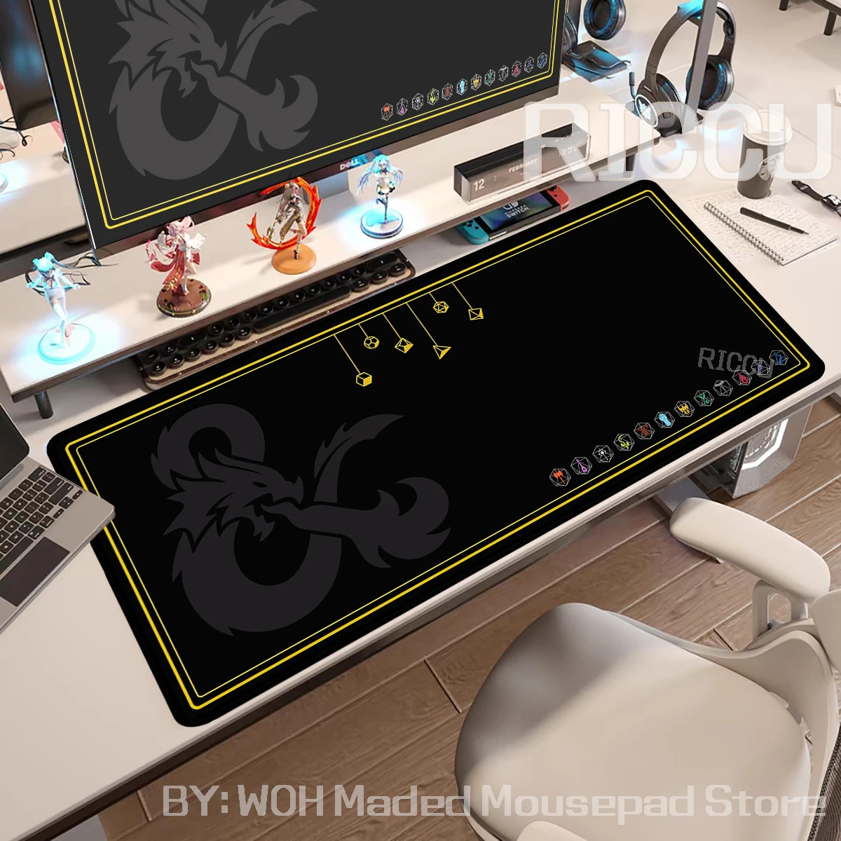 

Game Dungeons & Dragons Mouse Pad E-Sports Keyboard Mousepad Large Desk Mat PC Gamer Cabinet Office Carpet Table pad Playmat xxl